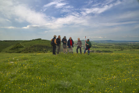 HART Volunteers survey at Bronze-Age burial mound at Newtimber Hill